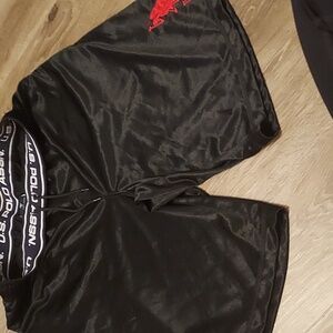 U.S. Polo Assn. Black Shorts with Red Logo